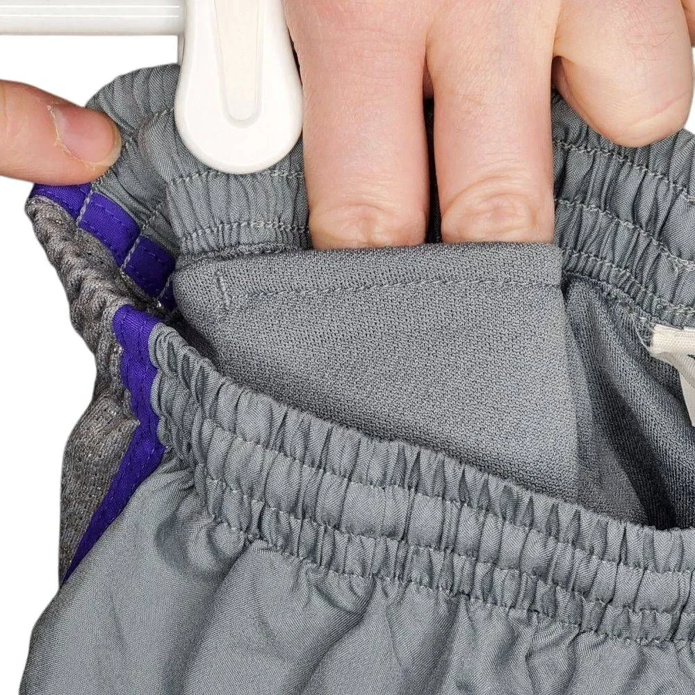Victoria's Secret PINK Parachute Fully Lined Track Short Gray Silver and Purple‎